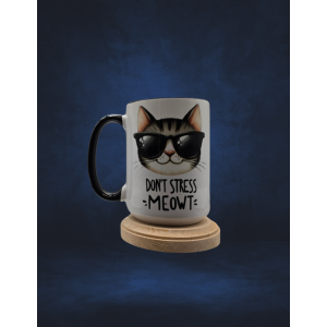 15 oz Coffee mug - Don't stress meowt
