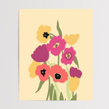 Spring Tulips Floral 8x10 Wall Art Print