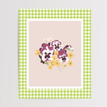 Pansy Floral 8x10 Wall Art Print