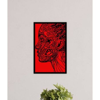 Abstract Wall Hanging of Human Face, Modern Wooden Wall Art, Unique Wall Decor, Large Wood Wall Art, Human Face Wall Abstract, Woman Face