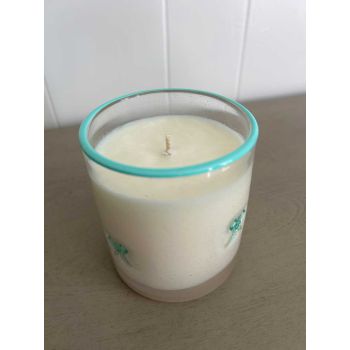 White Tea Soy Wax Candle in Blue Bow Cup