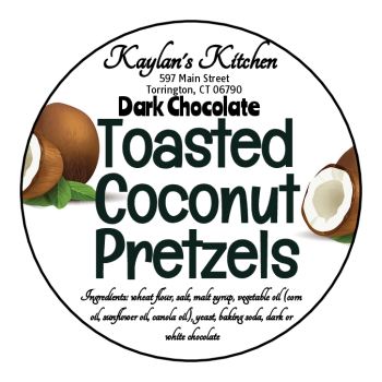 Toasted Coconut Chocolate Pretzel Rod