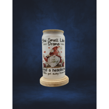16 oz Frosted Glass - Smell like Drama