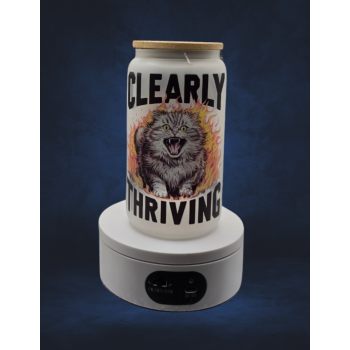 16 Oz Frosted Glass - Clearly Thriving