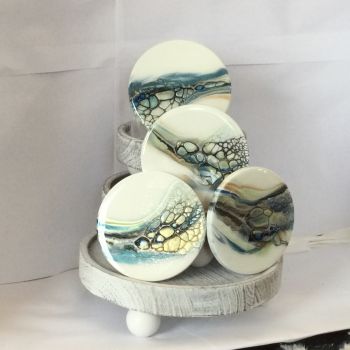 Fluid Art Coaster Set of 4