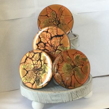 Fluid Art Coaster Set of 4