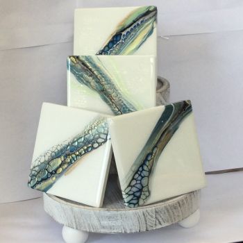 Fluid Art Coaster Set of 4