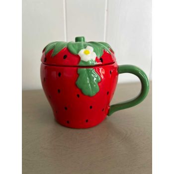 Strawberry Mug Candle - Strawberry Cheesecake Scent