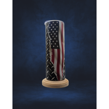 20 Oz Tumbler - Metal zip flag