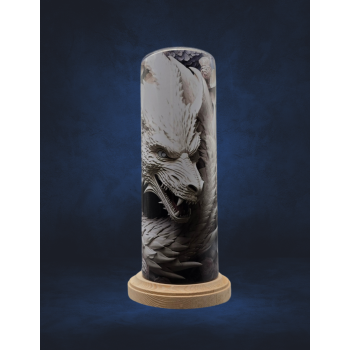 20 Oz Tumbler - White Dragon