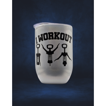 12 Oz Wine thermos - I workout