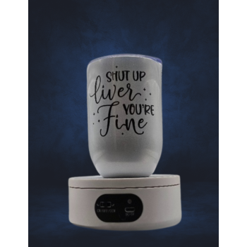 12 Oz Wine thermos - Shut up Liver